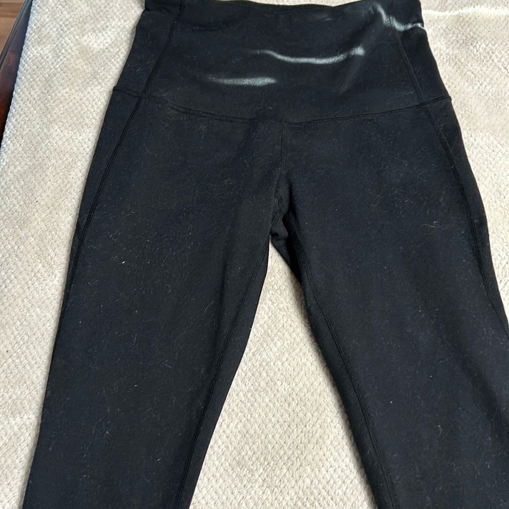 Women’s Zella crop leggings workout active wear mesh back black size small